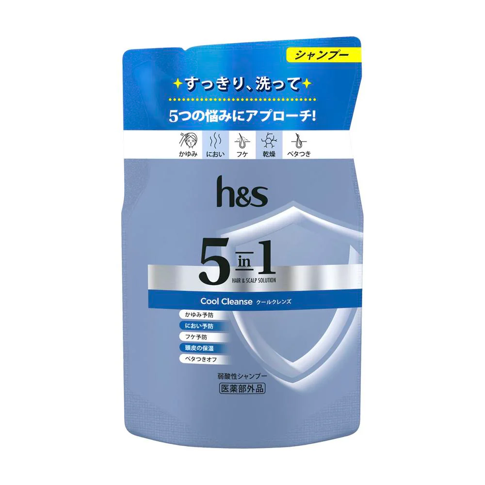【医薬部外品】h&s(エイチアンドエス)5in1クールクレンズシャンプー詰め替え 290g