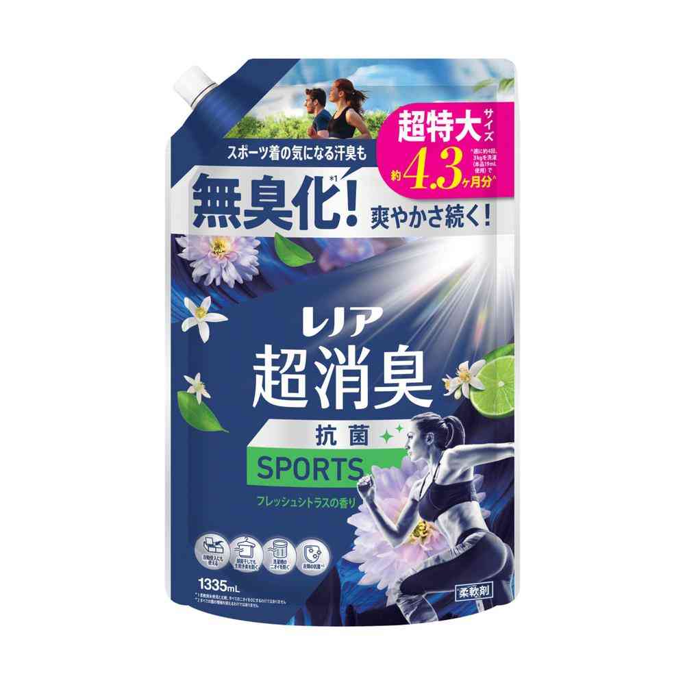 P&G レノア 超消臭 SPORTS フレッシュシトラスの香り つめかえ 超特大サイズ 1335ml