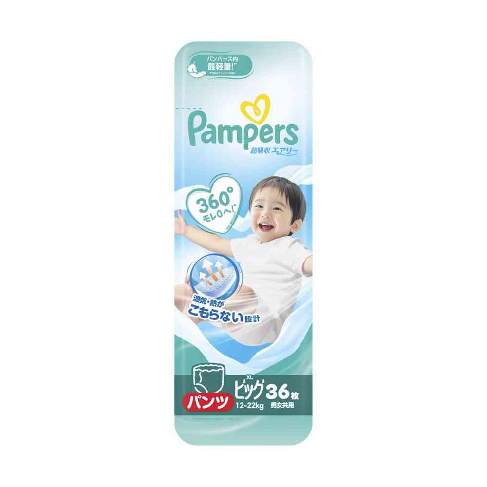 P&G パンパース 超吸収エアリー パンツ ビッグ(12-22kg) 36枚