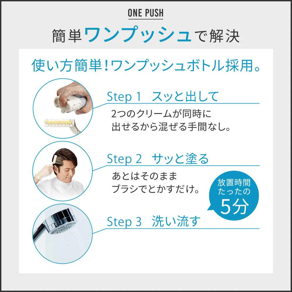【医薬部外品】メンズビゲン ワンプッシュ7 ナチュラルブラック  40g+40g - Image 3
