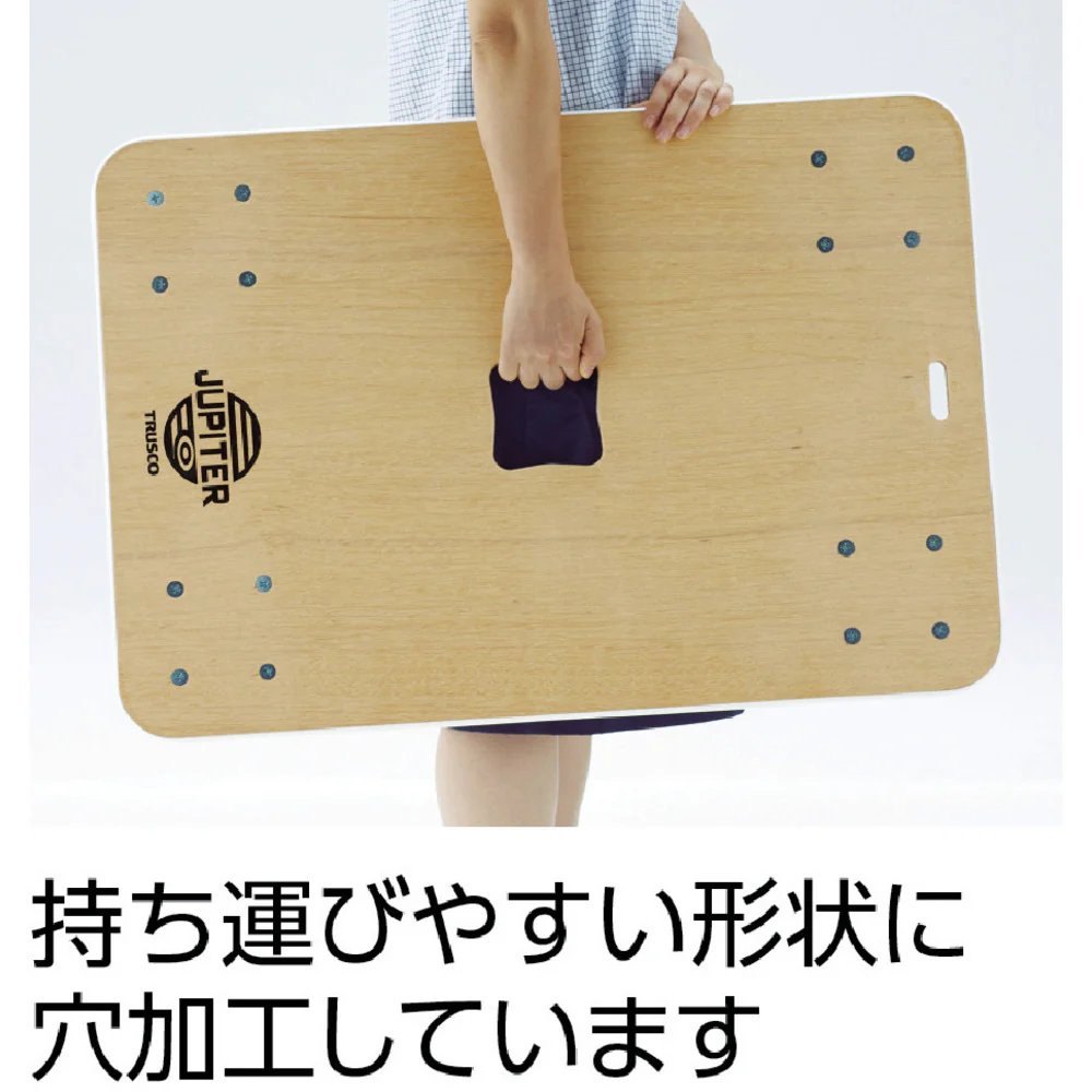 TRUSCO 木製平台車 ジュピター 800X550 φ75 【直送品】 返品・キャンセル・他商品と同時購入は不可 - Image 2