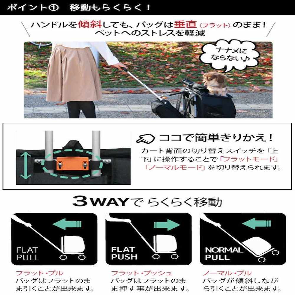 多機能ペットカート スイートハート リュック SH-216BK 【直送品】 返品・キャンセル・他商品と同時購入は不可 - Image 3