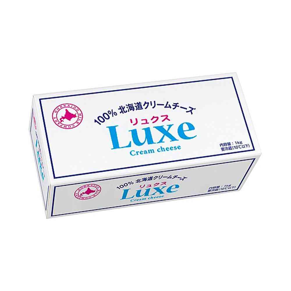 ◆[冷蔵] 北海道乳業 Luxe  100％北海道産クリームチーズ1kg×6箱1kg×6箱【直送品・クール便】 返品・キャンセル・他商品と同時購入は不可